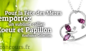 Jeu : Collier Coeur et Papillon Kzafrance Collection