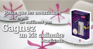 Jouez et Gagner un kit de survie culinaire pour étudiant