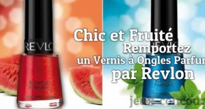 De jolies mains avec le vernis à ongles parfumé de Revlon