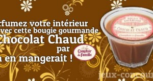 Elle sent bon la bougie Chocolat Chaud…