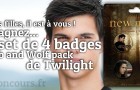 Set de 4 badges Jacob and Wolf Pack à gagner pour vous les filles !