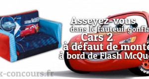 En route pour remporter le Canapé Gonflable Cars 2