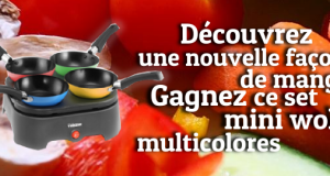 Remportez un Set de 4 Mini Wok Multicolores